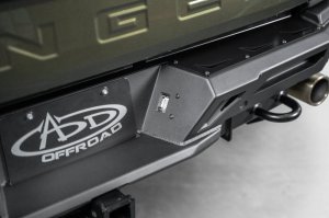 Ford Ranger Raptor Bumper - Rear - Addictive Desert Designs - Edge - Hammer Black with Satin Black Panels - `24-`26